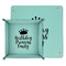 Birthday Princess Teal Faux Leather Valet Trays - PARENT MAIN