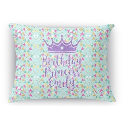 Birthday Princess Rectangular Throw Pillow Case (Personalized)