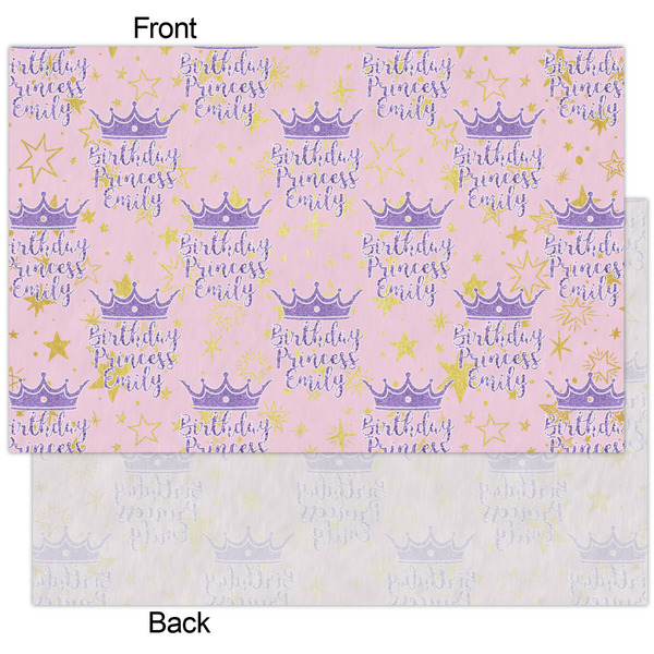 Birthday Princess Tissue Paper - Heavyweight - XL - Front & Back