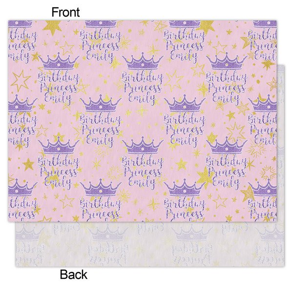 Birthday Princess Tissue Paper - Lightweight - Medium - Front & Back