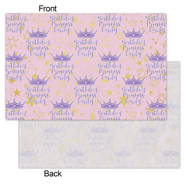 Birthday Princess Tissue Paper - Lightweight - Small - Front & Back