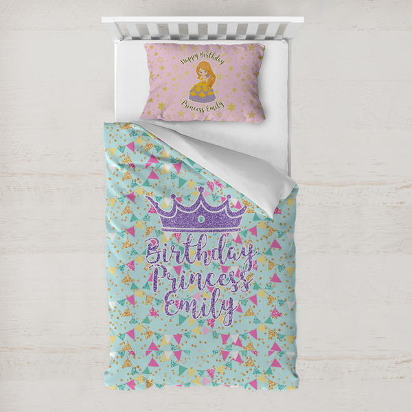 Custom Birthday Princess Toddler Bedding Set - With Pillowcase (Personalized)