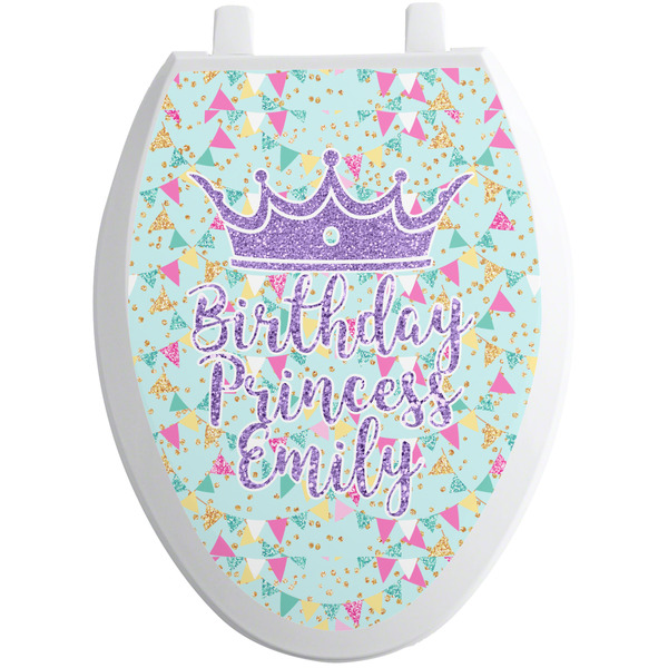 Custom Birthday Princess Toilet Seat Decal - Elongated (Personalized)
