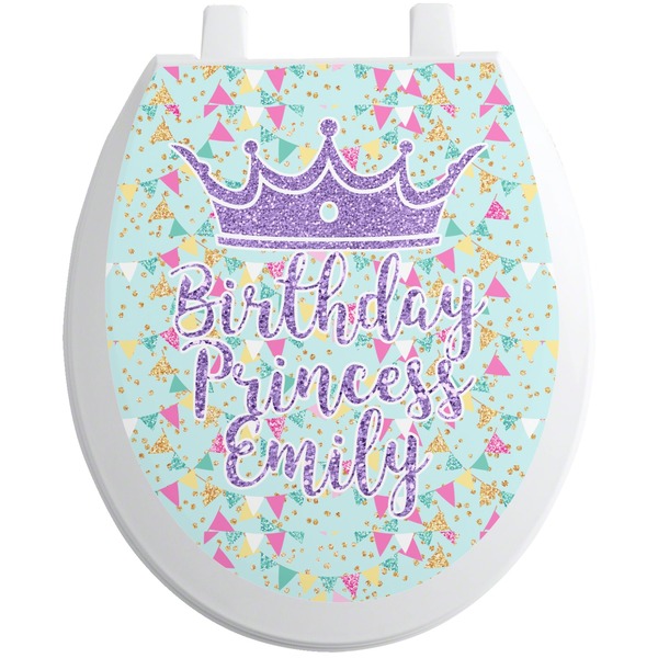 Custom Birthday Princess Toilet Seat Decal - Round (Personalized)