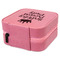 Birthday Princess Travel Jewelry Boxes - Leather - Pink - View from Rear