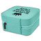 Birthday Princess Travel Jewelry Boxes - Leather - Teal - View from Rear