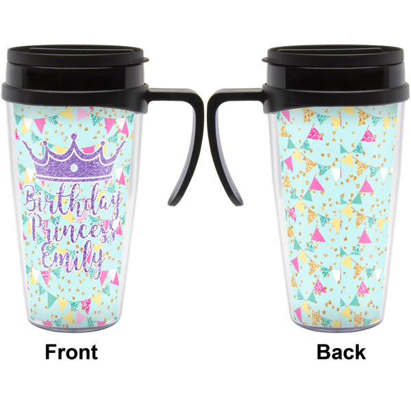 Birthday Princess Travel Mug with Black Handle - Approval