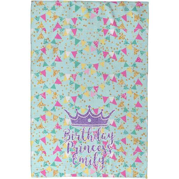 Birthday Princess Waffle Weave Towel - Full Color Print - Approval Image