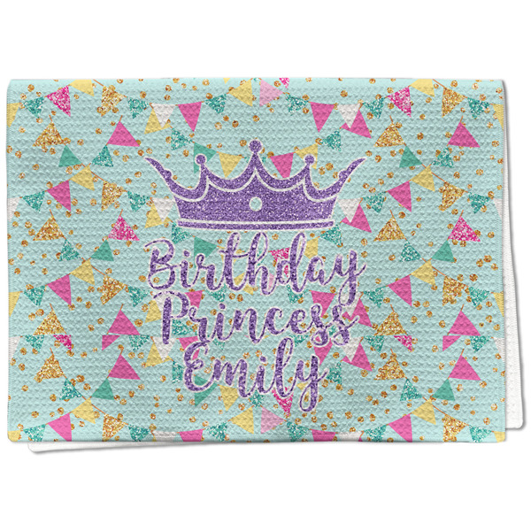 Custom Birthday Princess Kitchen Towel - Waffle Weave - Full Color Print (Personalized)
