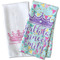 Birthday Princess Waffle Weave Towels - Two Print Styles