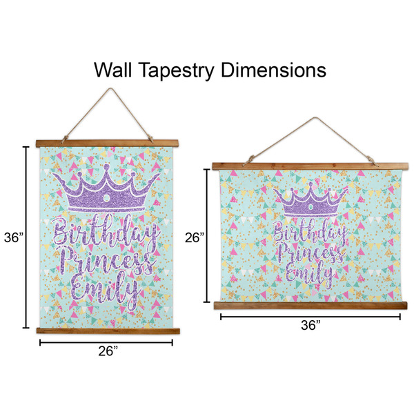 Birthday Princess Wall Hanging Tapestries - Parent/Sizing