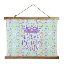 Birthday Princess Wall Hanging Tapestry - Wide (Personalized)