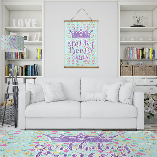 Birthday Princess Wall Hanging Tapestry - Portrait - IN CONTEXT