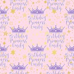 Birthday Princess Wallpaper & Surface Covering (Peel & Stick 24"x 24" Sample)
