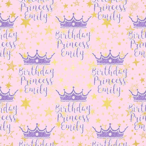 Custom Birthday Princess Wallpaper & Surface Covering (Water Activated 24"x 24" Sample)