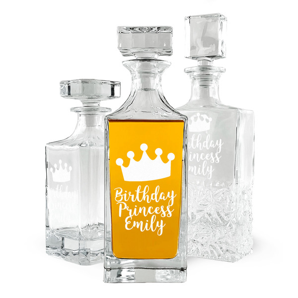 Custom Birthday Princess Whiskey Decanter (Personalized)