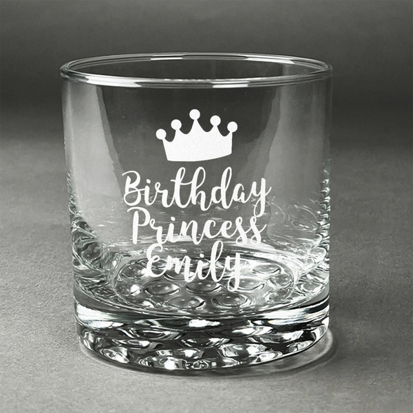 Custom Birthday Princess Whiskey Glass (Single) (Personalized)