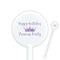 Birthday Princess 5.5" Round Plastic Stir Sticks - White - Single Sided (Personalized)