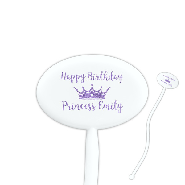 Custom Birthday Princess Oval Stir Sticks (Personalized)