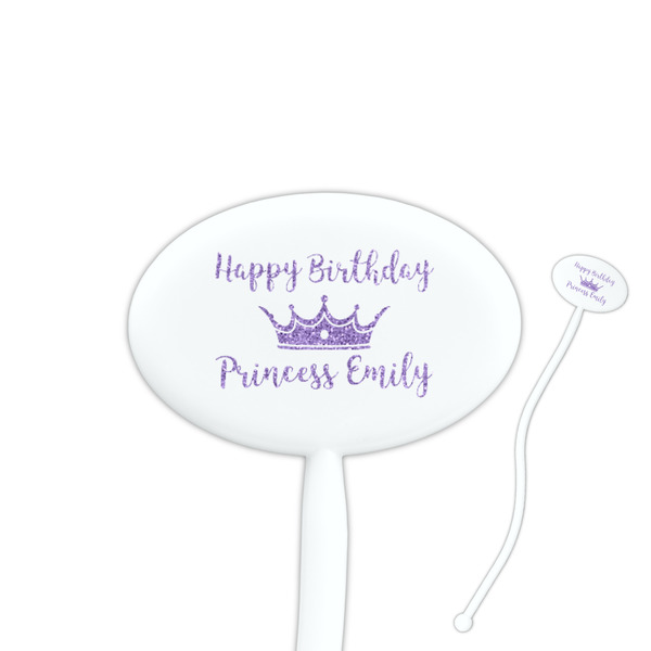 Custom Birthday Princess Oval Plastic Stir Sticks (Personalized)