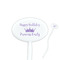 Birthday Princess White Plastic 7" Stir Stick - Oval - Closeup