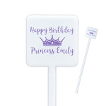 Birthday Princess Square Plastic Stir Sticks (Personalized)