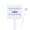 Birthday Princess White Plastic Stir Stick - Square - Closeup