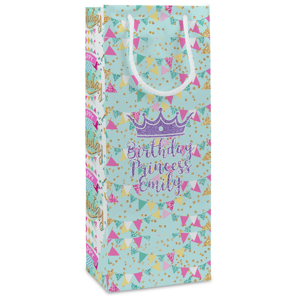 Custom Birthday Princess Wine Gift Bags - Gloss (Personalized)
