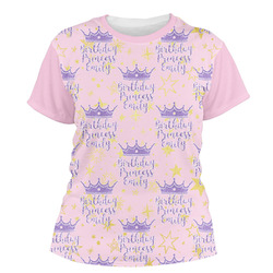 Birthday Princess Women's Crew T-Shirt - Large (Personalized)