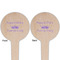Birthday Princess Wooden 4" Food Pick - Round - Double Sided - Front & Back