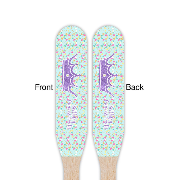 Birthday Princess Wooden Food Pick - Paddle - Double Sided - Front & Back