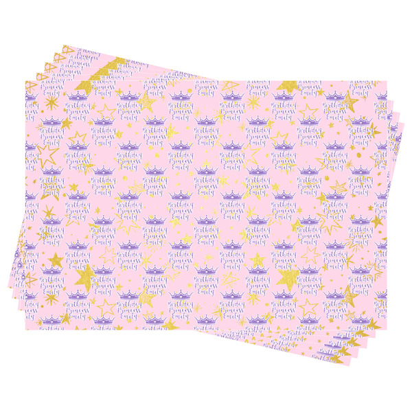 Birthday Princess Wrapping Paper - Front & Back - Sheets Approval