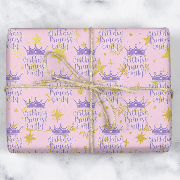 Birthday Princess Wrapping Paper Roll - Matte - Wrapped Box