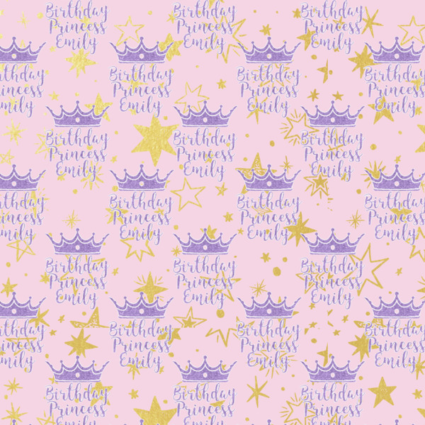 Birthday Princess Wrapping Paper Square