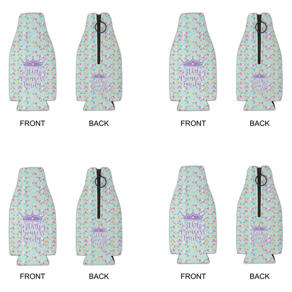 Birthday Princess Zipper Bottle Cooler - Set of 4 - APPROVAL