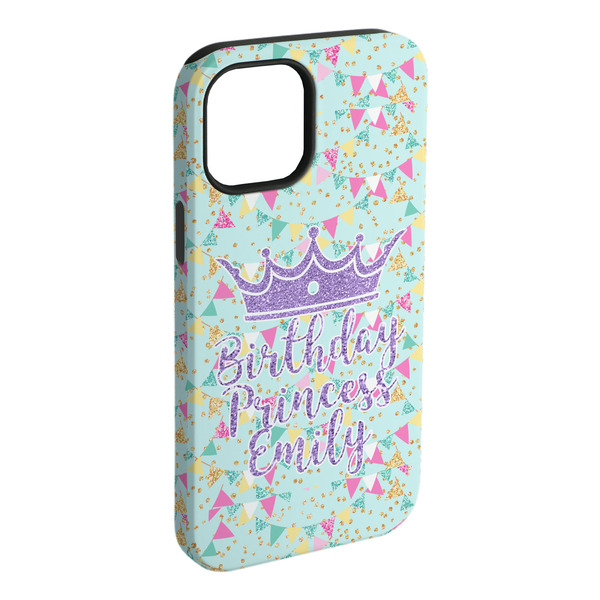 Custom Birthday Princess iPhone Case - Rubber Lined - iPhone 15 Plus (Personalized)