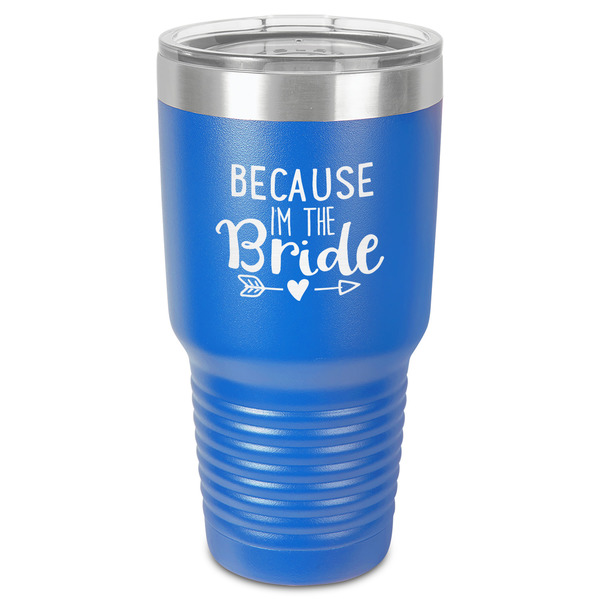 Custom Bride / Wedding Quotes and Sayings 30 oz Stainless Steel Tumbler - Royal Blue - Single-Sided