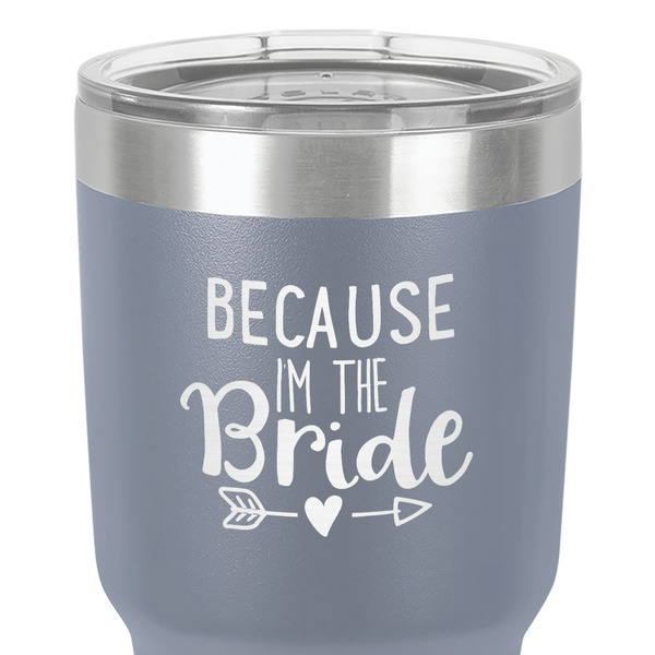 Bride / Wedding Quotes and Sayings 30 oz Stainless Steel Ringneck Tumbler - Grey - Close Up