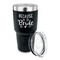 Bride / Wedding Quotes and Sayings 30 oz Stainless Steel Ringneck Tumblers - Black - LID OFF