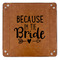 Bride / Wedding Quotes and Sayings 9" x 9" Leatherette Snap Up Tray - APPROVAL (FLAT)
