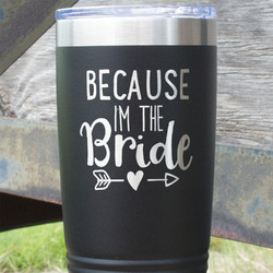 Bride / Wedding Quotes and Sayings 20 oz Stainless Steel Tumbler - Black - Single Sided