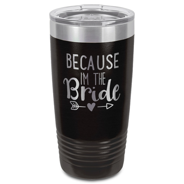 Bride / Wedding Quotes and Sayings Black Polar Camel Tumbler - 20oz - Front