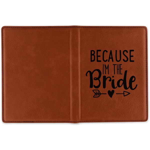 Bride / Wedding Quotes and Sayings Cognac Leather Passport Holder Outside Single Sided - Apvl