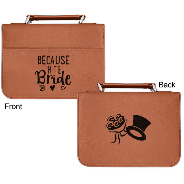 Bride / Wedding Quotes and Sayings Cognac Leatherette Bible Covers - Small Double Sided Apvl