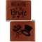 Bride / Wedding Quotes and Sayings Cognac Leatherette Bifold Wallets - Front and Back