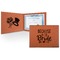Bride / Wedding Quotes and Sayings Cognac Leatherette Diploma / Certificate Holders - Front and Inside - Main