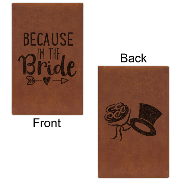 Bride / Wedding Quotes and Sayings Cognac Leatherette Journal - Double Sided - Apvl