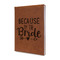 Bride / Wedding Quotes and Sayings Leatherette Journal - Single Sided
