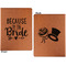 Bride / Wedding Quotes and Sayings Cognac Leatherette Portfolios with Notepad - Small - Double Sided- Apvl