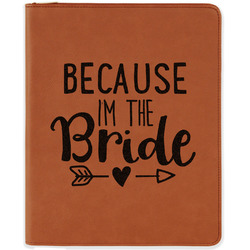 Bride / Wedding Quotes and Sayings Leatherette Zipper Portfolio with Notepad